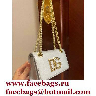 Dolce  &  Gabbana Calfskin 3.5 Chain phone bag Silver